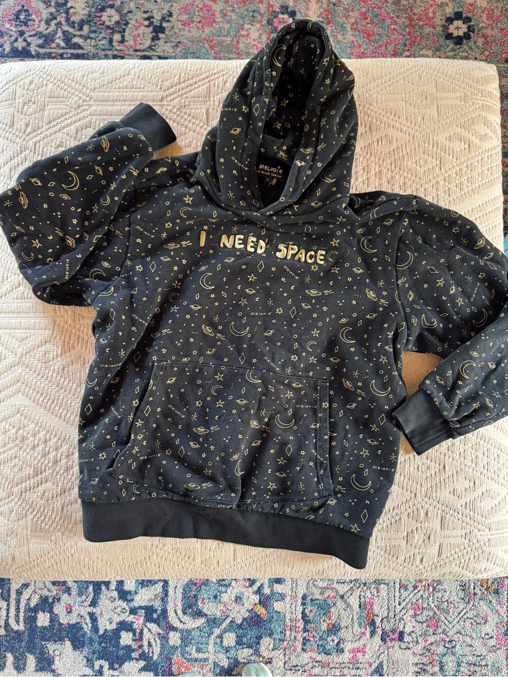 I Need Space Black Hoodie -